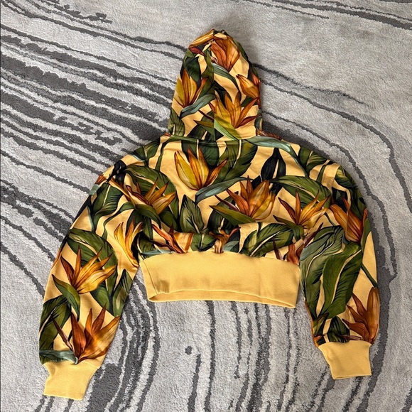 Farm Rio x Adidas Women’s Tropical Floral Cropped Hoodie - Picture 5 of 10